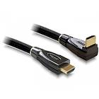 DeLock Premium HDMI - HDMI High Speed with Ethernet (angled) 2m