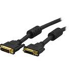 Deltaco DVI-I - DVI-I Dual Link M-F 5m