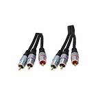 HQ Super Silver Component 3RCA - 3RCA 0,75m