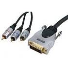 HQ Super Silver DVI-I - 3RCA 15m