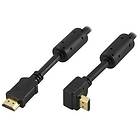 Deltaco AWG28 HDMI - HDMI (angled) 2m