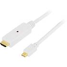 Deltaco HDMI - DisplayPort Mini (med ljud) 1m