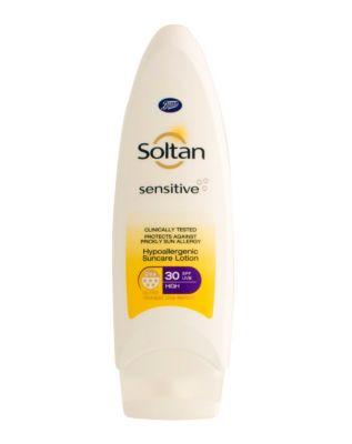 Boots Soltan Sensitive Hypoallergenic Sun Care Lotion SPF30 200ml price comparison - Find the 