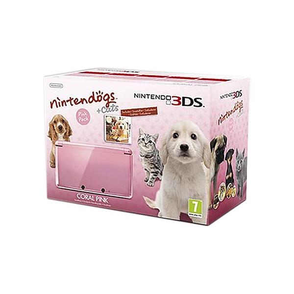 Nintendo 3DS (incl. Nintendogs + Cats) - Coral Pink Nintendo 3DS (incl. Nintendogs + Cats) - Coral Pink